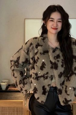 Leopard Faux Fur Jacket