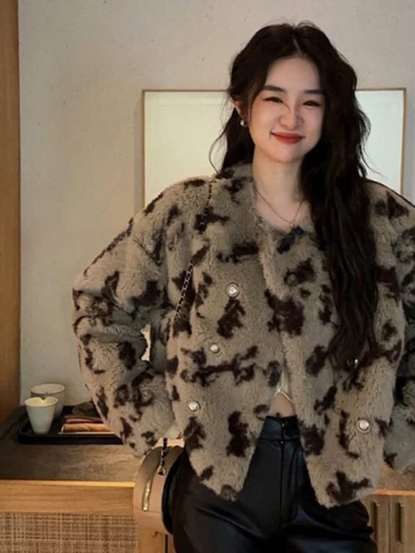 Leopard Faux Fur Jacket