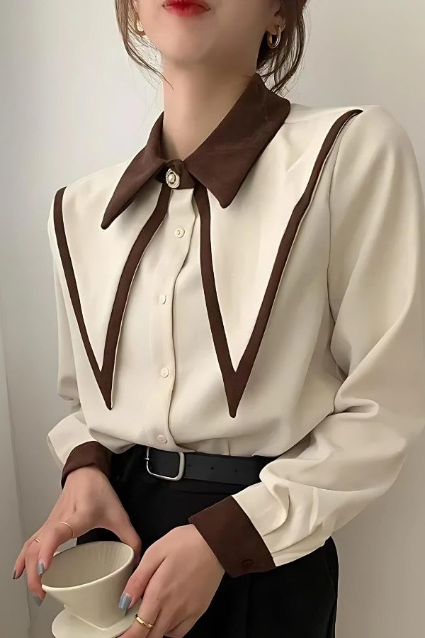 Light Academia Contrast Shirt