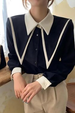 Light Academia Contrast Shirt