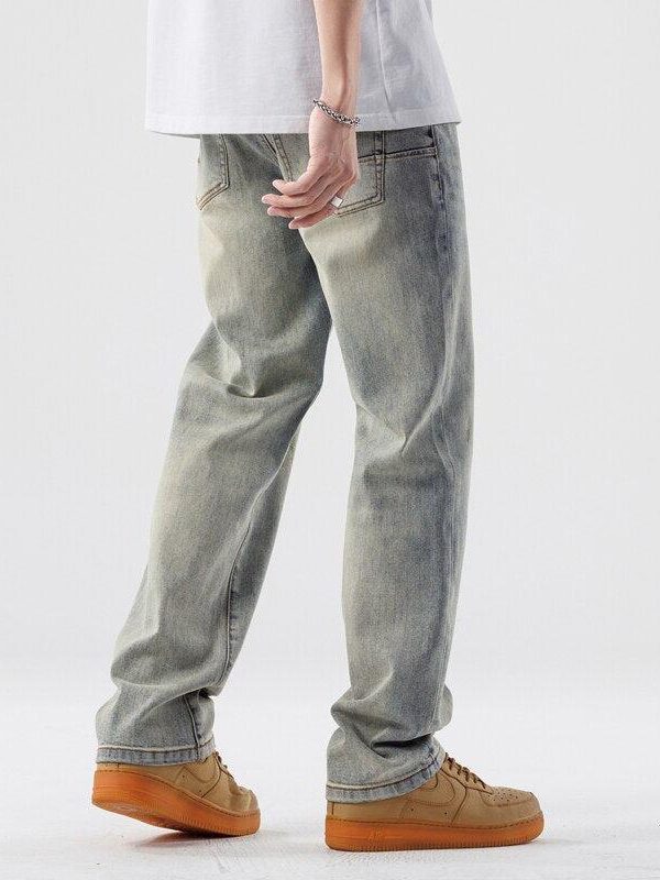 Light Wash Straight Leg Jeans