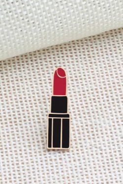 Lipstick Heart Cherry Lip Pins