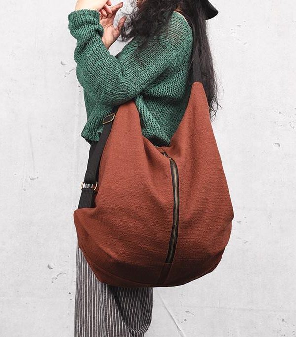 Literary Various Back Style Red Shoulder Bag Simple Backpack