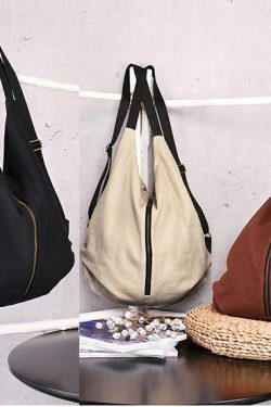 Literary Various Back Style Red Shoulder Bag Simple Backpack