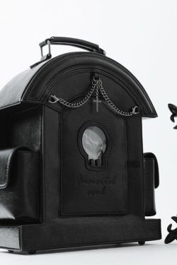 Lolita Gothic Skull Tombstone Ita Bag & Doll Bag