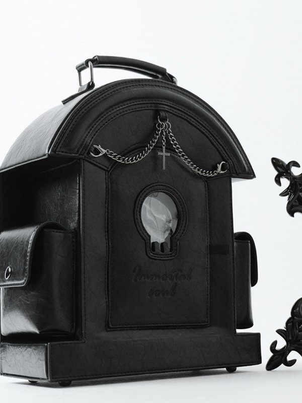 Lolita Gothic Skull Tombstone Ita Bag & Doll Bag