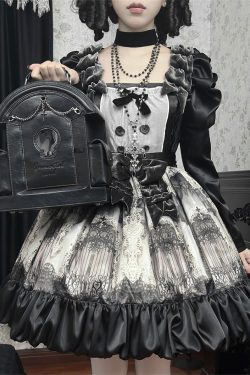 Lolita Gothic Skull Tombstone Ita Bag & Doll Bag