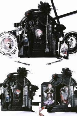 Lolita Gothic Skull Tombstone Ita Bag & Doll Bag