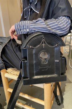 Lolita Gothic Skull Tombstone Ita Bag & Doll Bag