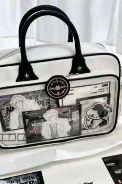 Lolita Ita Bag – Kawaii Large Capacity Transparent Crossbody Shoulder Bag for Anime Pins & Charms