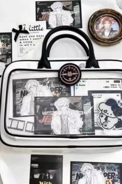 Lolita Ita Bag – Kawaii Large Capacity Transparent Crossbody Shoulder Bag for Anime Pins & Charms