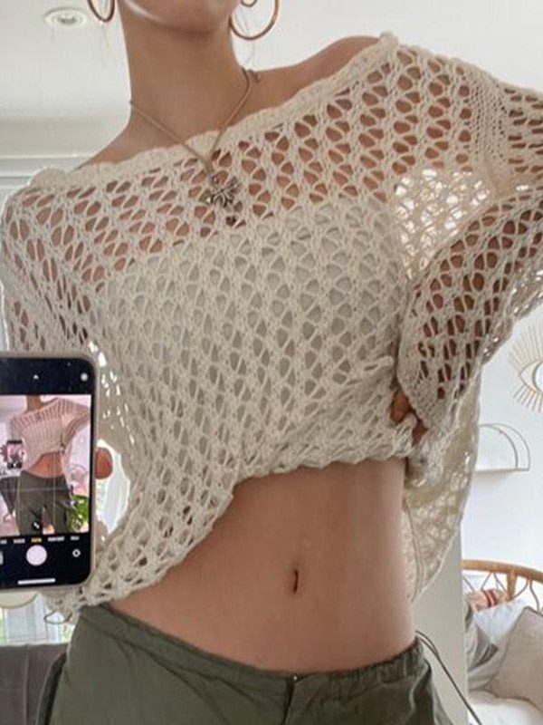 Long Sleeve Fishnet Top