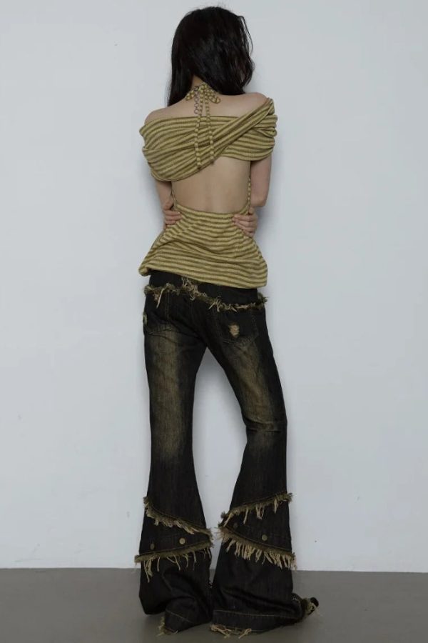 Low Rise Flare Jeans