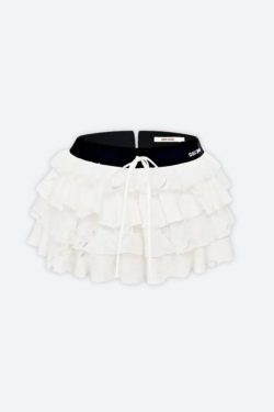 Low Rise Layered Mini Skirt