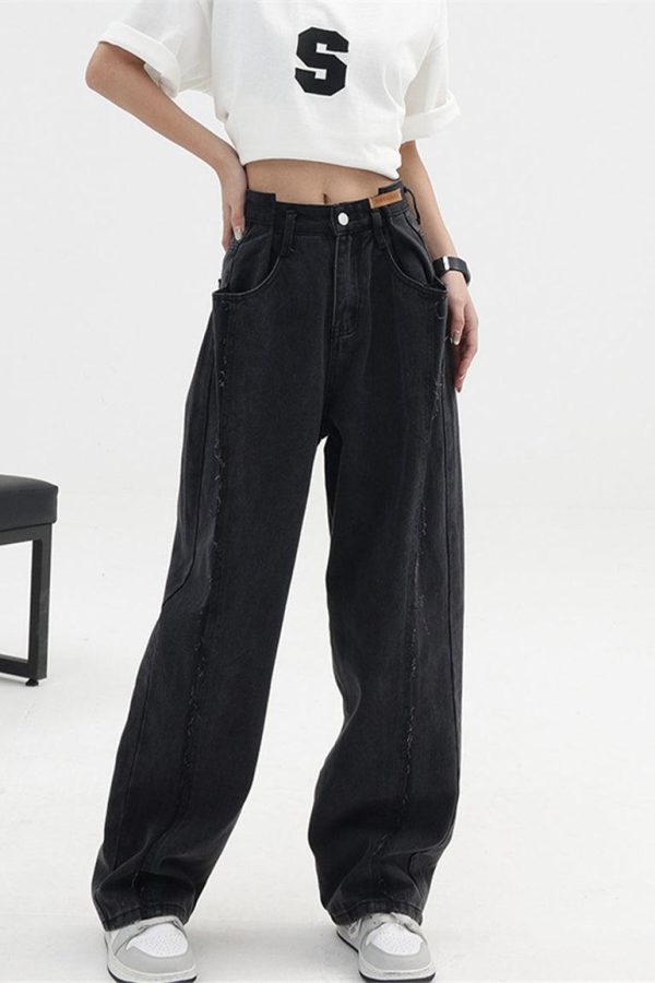 Low Rise Wide Leg Baggy Jeans