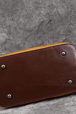 Luxy Retro  Grey  Leather Handbag Crossbody Bag