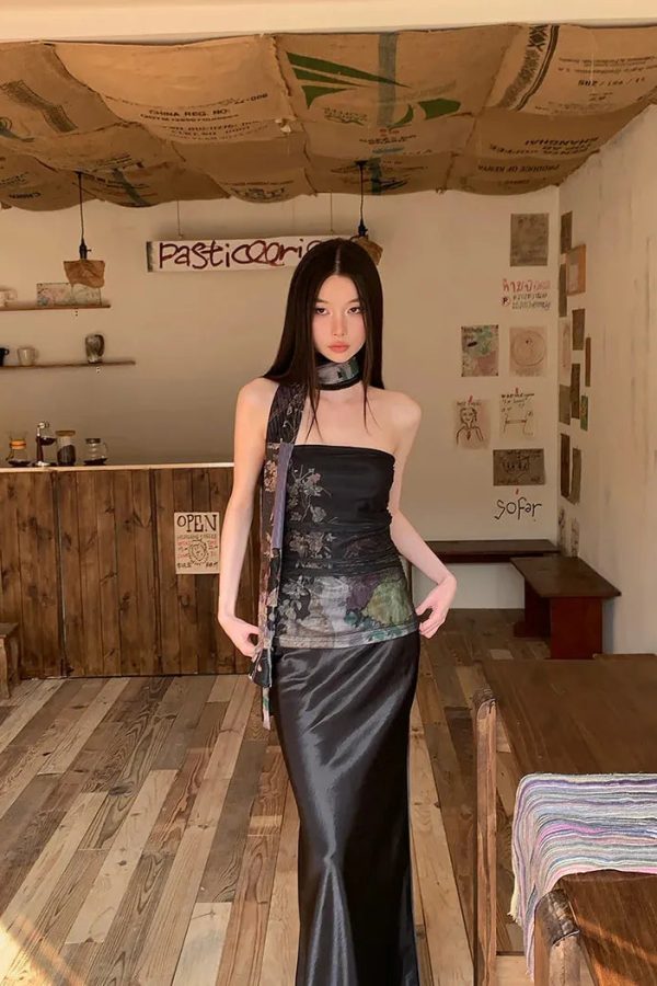 Mesh Layered Tube Top