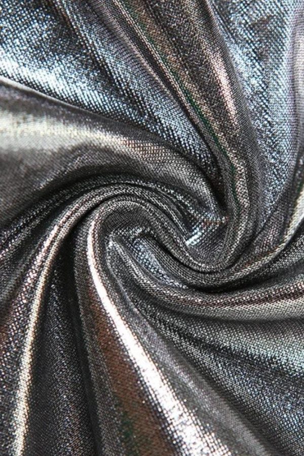 Metallic Halter Neck Top