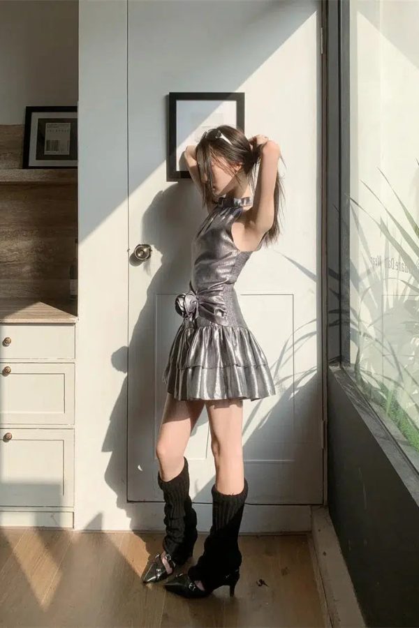 Metallic Mini Dress