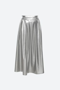 Metallic Silver Maxi Dress
