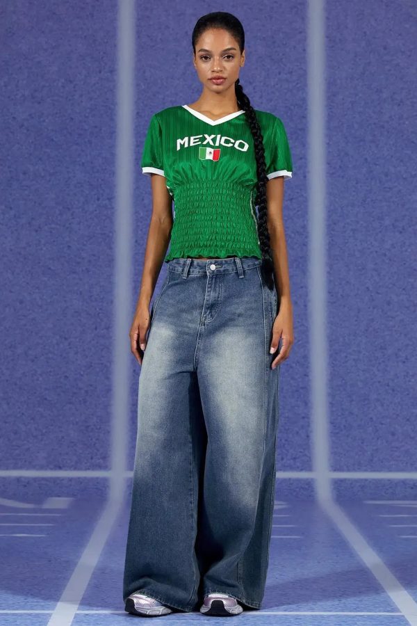 Mexico Ruched Jersey Top