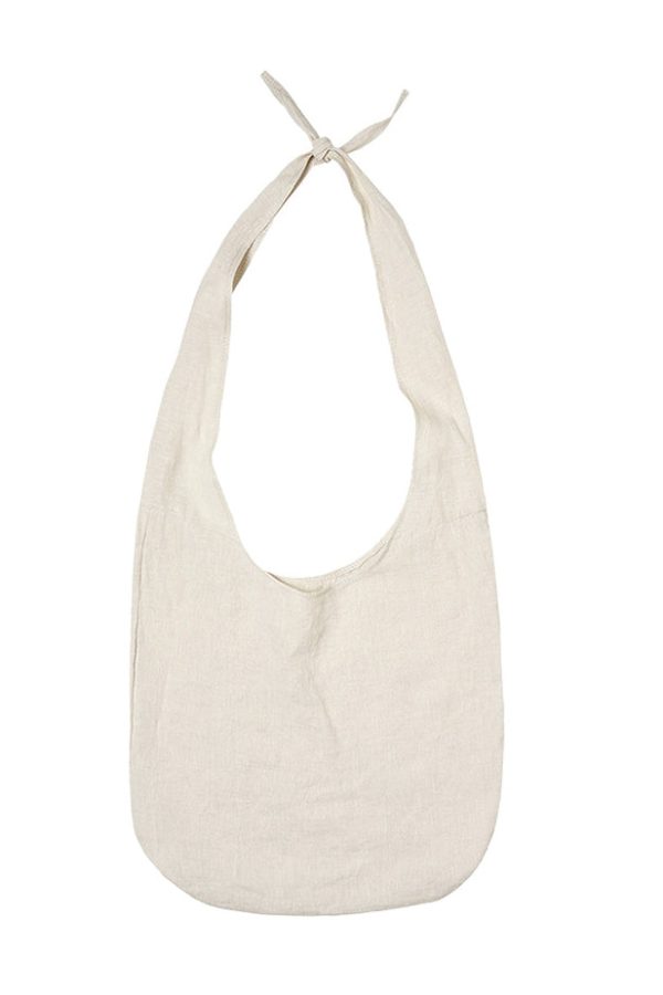 Minimalist Design Tied With Large Capacity Cotton Underarm Bag