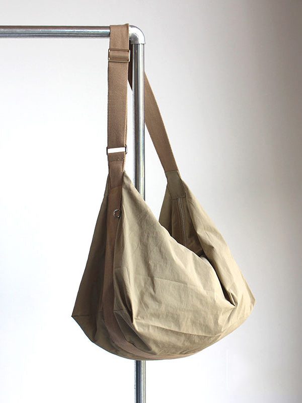 Minimalist Work Style Large Capacity Nylon Crossbody Bag