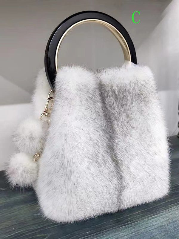 Minimally Designed Boutique Mink Fur Tote Bag