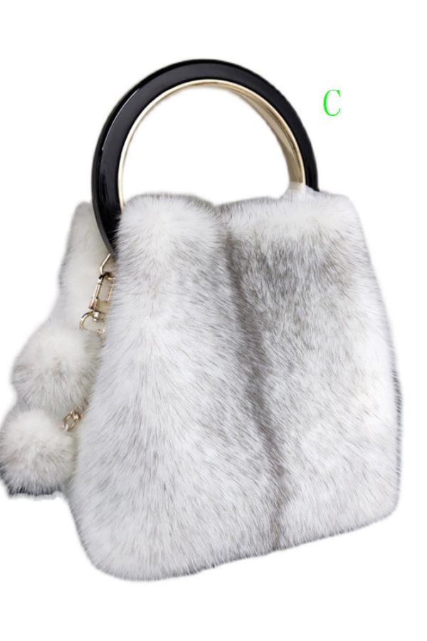 Minimally Designed Boutique Mink Fur Tote Bag