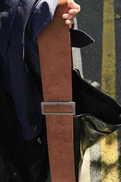 Modern Black Large Capacity Faux Leather Messenger Bag