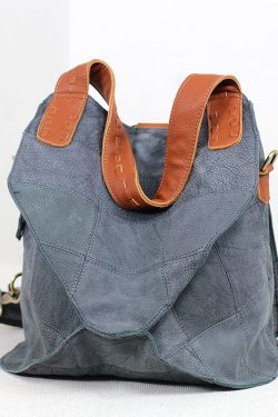 Modern Brown Calf Leather Satchel Handbag Backpack Bag