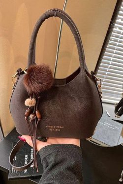 Modern Brown Solid Durable Faux Leather Mini Bag