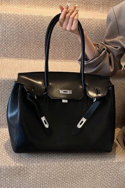 Modern Brown Solid Durable Faux Leather Tote Handbag