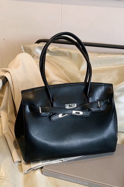 Modern Brown Solid Durable Faux Leather Tote Handbag