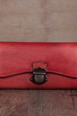 Modern Brown Solid Durable Genuine Calf Leather Wallet Purse