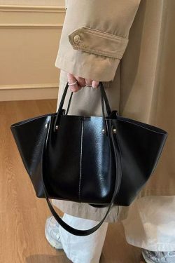 Modern Brown Solid Durable Wrinkled Faux Leather Satchel Handbag