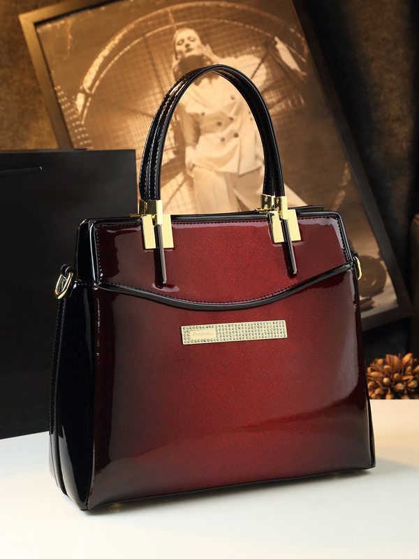 Modern Gradient Color Large Capacity Faux Leather Women Handbags