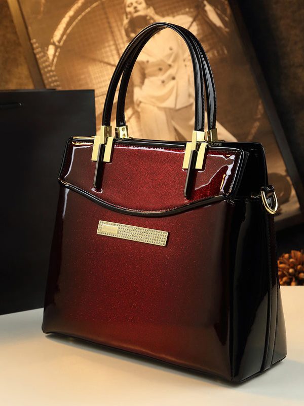 Modern Gradient Color Large Capacity Faux Leather Women Handbags