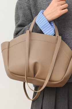 Modern Mulberry Solid Durable Faux Leather Women Handbags