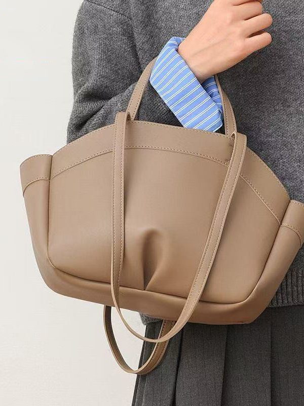 Modern Mulberry Solid Durable Faux Leather Women Handbags