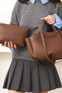 Modern Mulberry Solid Durable Faux Leather Women Handbags