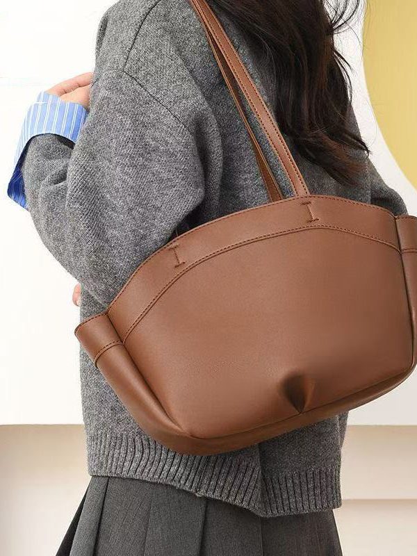 Modern Mulberry Solid Durable Faux Leather Women Handbags