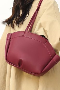 Modern Mulberry Solid Durable Faux Leather Women Handbags