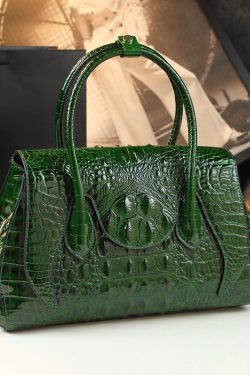 Modern Orange Ox Horn Solid Durable Faux Leather Tote Handbag