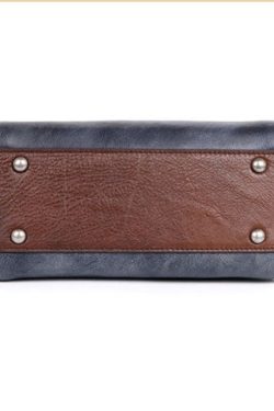 Modern Red Print Paitings Calf Leather Tote Handbag