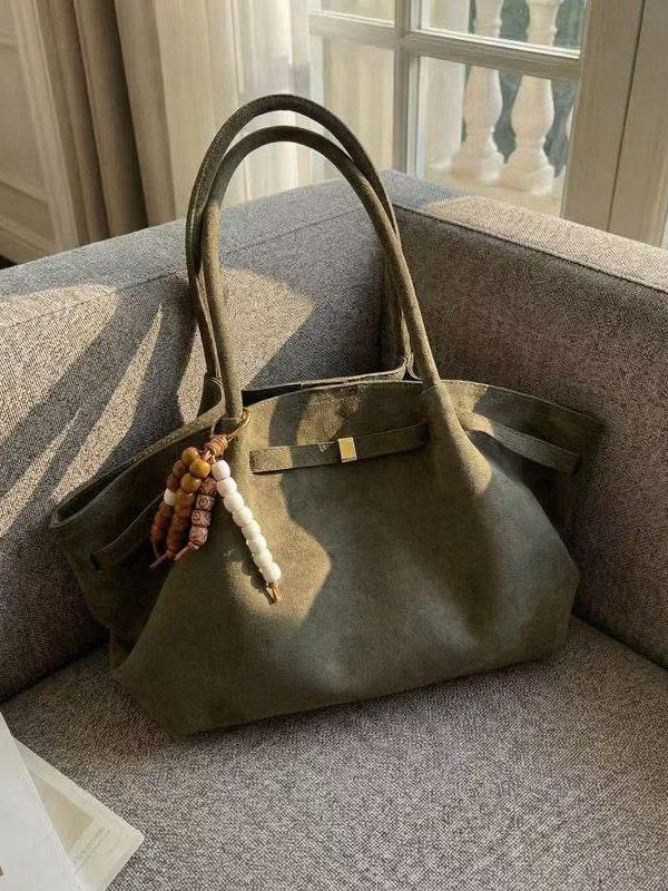 Modern Solid Durable Large Capacity Fine Suede Satchel Handbag