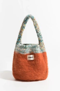 Multicolor Knitted Bucket Bag