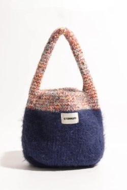 Multicolor Knitted Bucket Bag