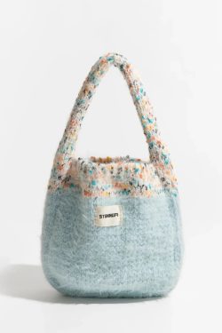 Multicolor Knitted Bucket Bag
