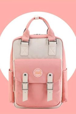 Multicolor Pastel School Backpack